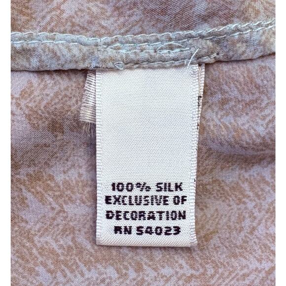 Banana Republic Gold/Green Silk Lace Trimmed Tank Top Small Fairy Flowy Dainty - Picture 6 of 6